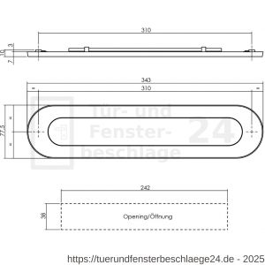 Intersteel Living 4000 Briefkasten rechteckige Messing unlackiert nach innen drehend - D26000207 - afbeelding 2