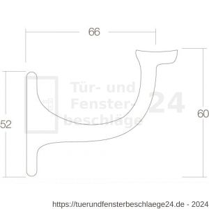 Intersteel Living 7245 Handlaufhalter flache Auflage mit Schraublöchern Nickel matt - D26007792 - afbeelding 2