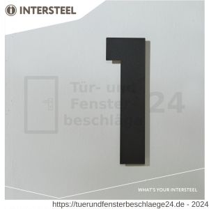 Intersteel Living 4021 Hausnummer 1 XL Höhe 30 cm Edelstahl-Mattschwarz - D26009177 - afbeelding 4