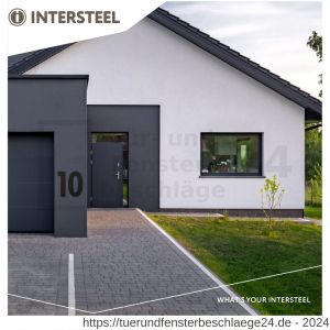 Intersteel Living 4021 Hausnummer 0 XXL Höhe 50 cm Edelstahl-Mattschwarz - D26009186 - afbeelding 3