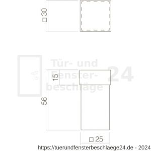 Intersteel Living 4421 Türstopper Eckig Boden- und Wandmontage Schwarz - D26009197 - afbeelding 2