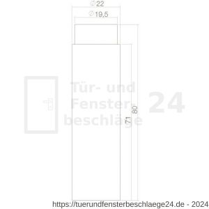 Intersteel Living 4421 Türstopper 22 x 80 mm Wandmontage Schwarz - D26009198 - afbeelding 2