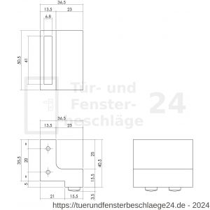 Intersteel Living 4501 2-teiliges Stopper-Set für Schiebetürsysteme Schwarz - D26008314 - afbeelding 2