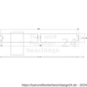 Intersteel Living 4501 Schiebetürsystem-Zwischenschiene 45 cm Schwarz - D26008319 - afbeelding 2