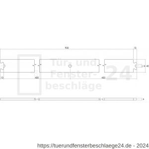 Intersteel Living 4501 Schiebetürsystem-Zwischenschiene 90 cm Schwarz - D26008320 - afbeelding 2