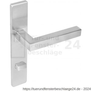 Intersteel Essentials 1337 Türdrücker Quadratisch auf rechteckigem Schild mit Toiletten- und Badezimmerverriegelung 72 mm Edelstahl gebürstet - D26005763 - afbeelding 1