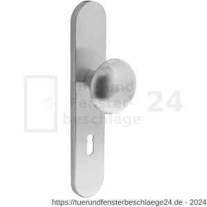 Intersteel Essentials 2697 Knopf Pilz auf Schild mit Nocken und Schlüsselloch 72 mm Edelstahl gebürstet - D26003301 - afbeelding 1