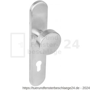 Intersteel Living 2752 Knopf auf Schild mit Profilzylinder-Lochung 72 mm Edelstahl gebürstet - D26005863 - afbeelding 1