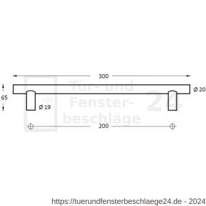Intersteel Essentials 4324 Stoßgriff T-Form 300 mm Edelstahl gebürstet - D26006092 - afbeelding 2