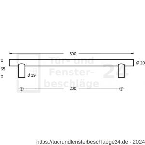 Intersteel Essentials 4324 Stoßgriffe T-Form 300 mm Edelstahl gebürstet - D26006093 - afbeelding 2