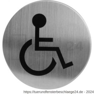 Intersteel Living 4600 Hinweisschilder Behindertentoilette 76x1,5 mm selbstklebend Edelstahl gebürstet - D26007670 - afbeelding 1