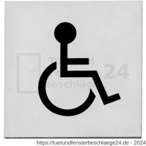 Intersteel Living 4601 Hinweisschilder Behindertentoilette 76x76x1,5 mm selbstklebend Edelstahl gebürstet - D26003386 - afbeelding 1