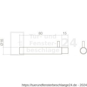 Intersteel Essentials 7634 Handtuch- und Kleiderhaken Türstopper Edelstahl gebürstet - D26007758 - afbeelding 2