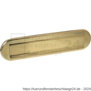 Intersteel Essentials 4000 Briefeinwurf oval 345x80 mm Messing Titan PVD - D26006327 - afbeelding 1
