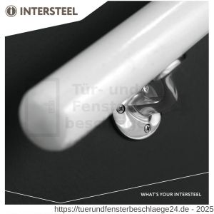 Intersteel Essentials 7300 Handlaufhalter runde Auflage mit Schraublöchern Edelstahl gebürstet - D26003975 - afbeelding 2