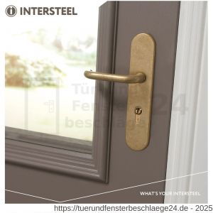 Intersteel Living 3846 Schutzbeschlag SKG*** oval mit Profilzylinder-Lochung 72 mm Messing Natur - D26003465 - afbeelding 2