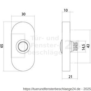 Intersteel Living 3990 Klingel oval 65x30x10 mm verdeckt PVD messing vibriert - D26010928 - afbeelding 2