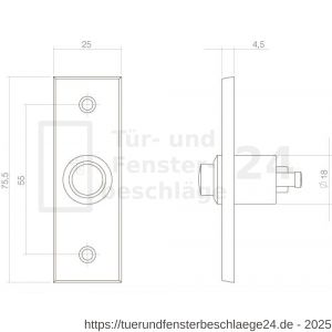 Intersteel Living 3990 Türklingel Rechteckig Messing Natur - D26007282 - afbeelding 3