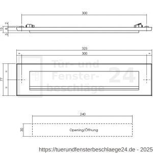 Intersteel Living 4000 Briefkasten rechteckig Messing Natur - D26007303 - afbeelding 2