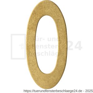 Intersteel Living 4020 Hausnummer 0 150 mm PVD messing vibriert - D26010922 - afbeelding 1