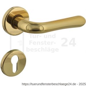 Intersteel Living 0198 Türdrücker Saturnus auf Rosette 49x7 mm mit PZ-Rosetten Messing lackiert - D26010581 - afbeelding 1