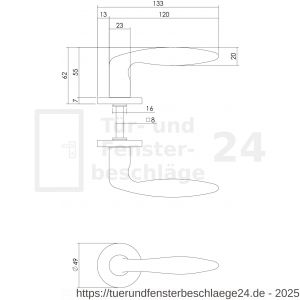 Intersteel Living 0199 Türdrücker Sigaar auf Rosette 49x7 mm Messing lackiert - D26000330 - afbeelding 3