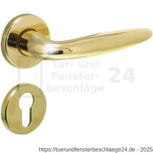 Intersteel Living 0199 Türdrücker Sigaar auf Rosette 49x7 mm mit PZ-Rosetten Messing lackiert - D26010584 - afbeelding 1