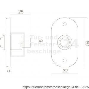 Intersteel Living 3990 Türklingel Oval Messing lackiert - D26000168 - afbeelding 3