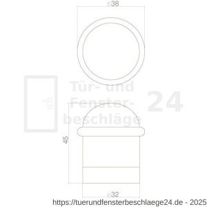 Intersteel Living 4420 Türstopper Bodenmontage Messing lackiert - D26007386 - afbeelding 3