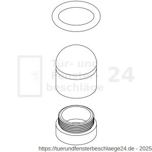 Intersteel Living 4420 Türstopper Bodenmontage Messing lackiert - D26007386 - afbeelding 4