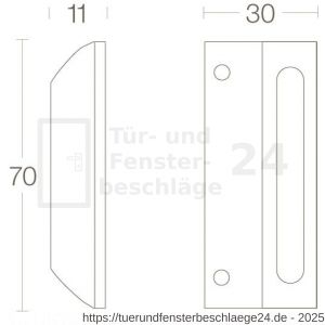 Intersteel Living 5615 Schließblech für Fensterverriegelung Messing lackiert - D26007710 - afbeelding 2
