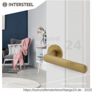 Intersteel Living 0464 Türdrücker Sora mit Rosette 49x7 mm Messing matt Titan PVD - D26009864 - afbeelding 2