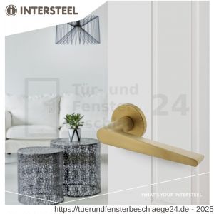 Intersteel Living 0465 Türdrücker Tiga mit Rosette 49x7 mm Messing matt Titan PVD - D26009867 - afbeelding 3