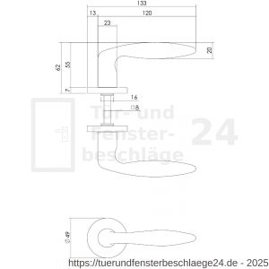 Intersteel Living 0199 Türdrücker Sigaar auf Rosette 49x7 mm Chrom - D26000247 - afbeelding 3