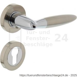 Intersteel Living 1682 Türdrücker Elen auf Rosette 52x10 mm mit PZ-Rosetten Chrom-Nickel matt - D26004832 - afbeelding 2
