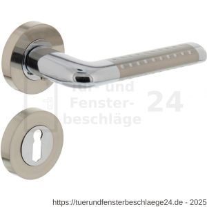 Intersteel Living 1684 Türdrücker Marion auf Rosette 52x10 mm mit BB-Rosetten Chrom-Nickel matt - D26004871 - afbeelding 1