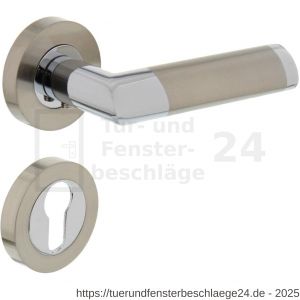 Intersteel Living 1685 Türdrücker Nicole auf Rosette 52x10 mm mit PZ-Rosetten Chrom-Nickel matt - D26004884 - afbeelding 2