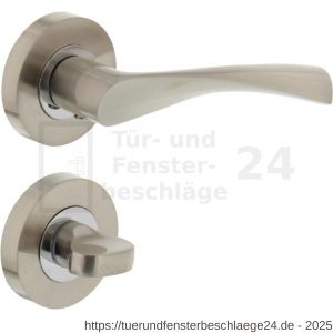 Intersteel Living 1687 Türdrücker Guissy auf Rosette 52x10 mm mit Bad-WC 8 mm stift Chrom-Nickel matt - D26004896 - afbeelding 2