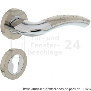 Intersteel Living 1688 Türdrücker Sharon auf Rosette 52x10 mm mit PZ-Rosetten Chrom-Nickel matt - D26004900 - afbeelding 1