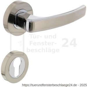 Intersteel Living 1689 Türdrücker Blok auf Rosette 52x10 mm mit PZ-Rosette Chrom-Nickel matt - D26004905 - afbeelding 1