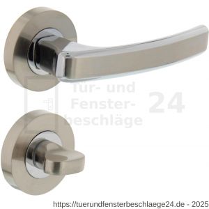 Intersteel Living 1689 Türdrücker Blok auf Rosette 52x10 mm mit Bad-WC 8 mm stift Chrom-Nickel matt - D26004907 - afbeelding 1