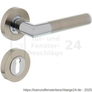 Intersteel Living 1693 Türdrücker Bastian auf Rosette 52x10 mm mit BB-Rosetten Chrom-Nickel matt - D26004911 - afbeelding 1