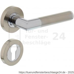 Intersteel Living 1693 Türdrücker Bastian auf Rosette 52x10 mm mit PZ-Rosetten Chrom-Nickel matt - D26004912 - afbeelding 1