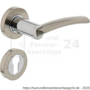 Intersteel Living 1697 Türdrücker Sylvia auf Rosette 52x10 mm mit PZ-Rosetten Chrom-Nickel matt - D26004925 - afbeelding 1