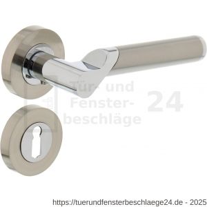 Intersteel Living 1701 Türdrücker Casper auf Rosette 52x10 mm mit BB Chrom-Nickel matt - D26004938 - afbeelding 1