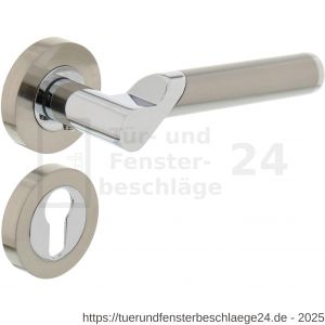 Intersteel Living 1701 Türdrücker Casper auf Rosette 52x10 mm mit PZ-Rosetten Chrom-Nickel matt - D26004939 - afbeelding 1