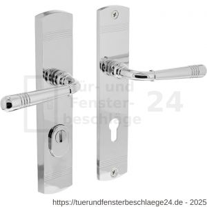 Intersteel Living 3777 Schutzbeschlag Helena Drücker-Drücker mit Kernziehschutz und Profilzylinder-Lochung 72 mm Chrom - D26010213 - afbeelding 2