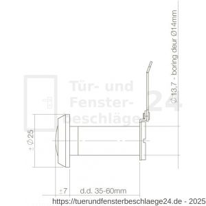 Intersteel Living 4055 Türspion 180 Grad Blickwinkel Chrom - D26008044 - afbeelding 2