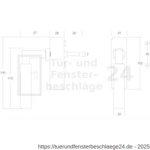 Intersteel Living 6616 Fenstergriff Bau-stil abschließbar Chrom - D26003785 - afbeelding 2