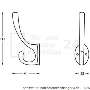 Intersteel Living 6926 Garderobenhaken Oval Chrom - D26003922 - afbeelding 2